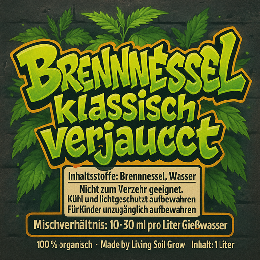 Brennnessel klaasisch verjaucht - für Living Soil