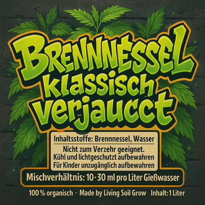 Brennnessel klaasisch verjaucht - für Living Soil